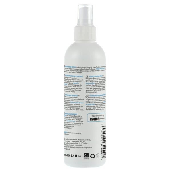 Animology : Essentials Baby Powder Fragrance Dog Spray 250ml - Image 2