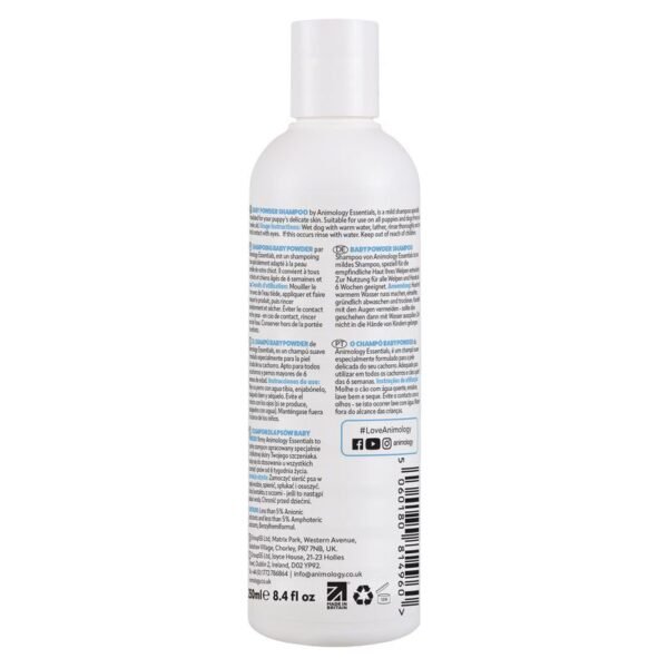 Animology: Essentials Baby Powder Puppy Shampoo 250ml - Image 2