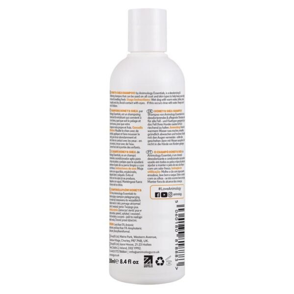 Animology : Essentials Honey & Shea Dog Shampoo 250ml - Image 2