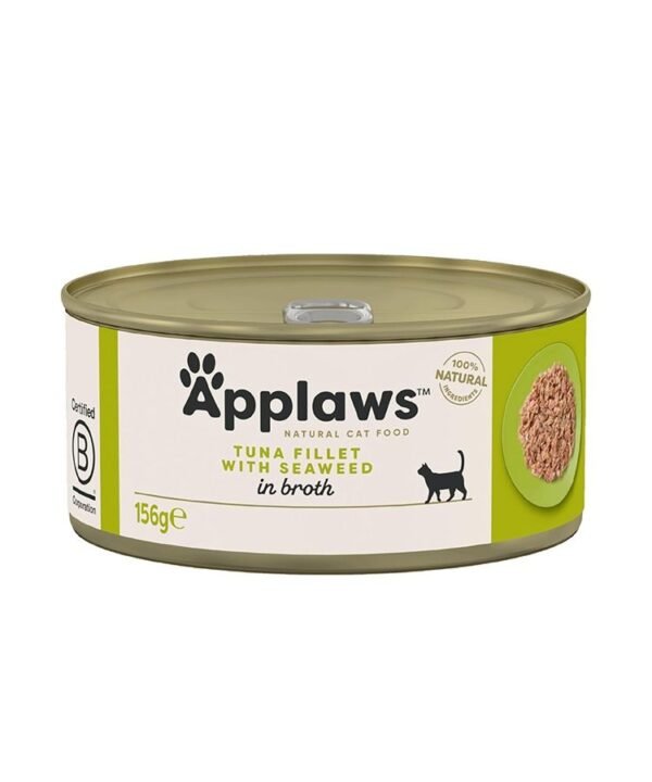 Applaws Tuna Fillet with Seaweed in Broth Wet Cat Food Tin