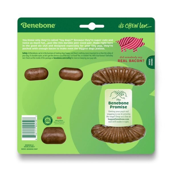 Benebone: Dog 2-Pack Dental Chew/Wishbone (Tiny) – Bacon - Image 5