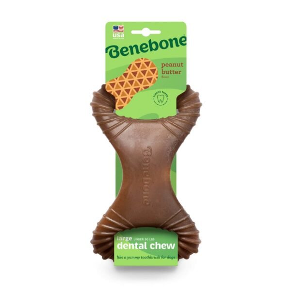 Benebone: Dog Dental Dog Chew Toy – Peanut