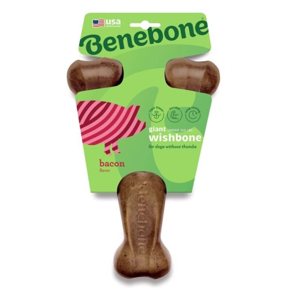 Benebone: Wishbone Dog Chew Toy – Bacon