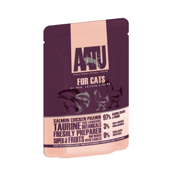 AATU: Salmon Chicken & Prawn Wet Cat Food 85g