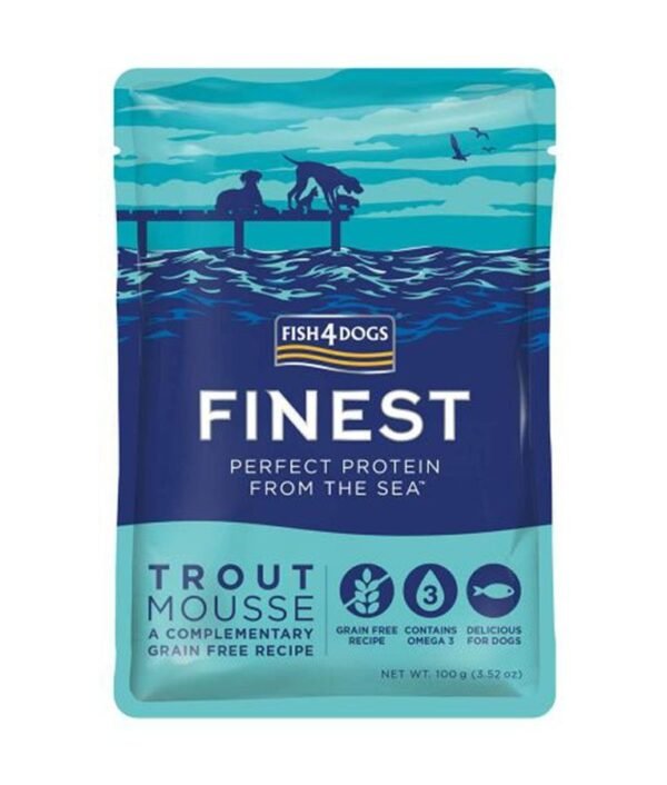 Fish4Dogs: Finest Trout Mousse Wet Dog Food 100g