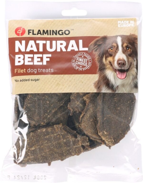 Flamingo: Natural Beef Filet Dog Treats 200g