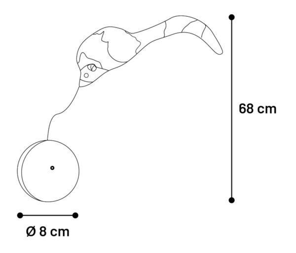 Flamingo: Boula Moving Ball with Mouse Grey Electronic Cat Toy 8 cm - Image 2