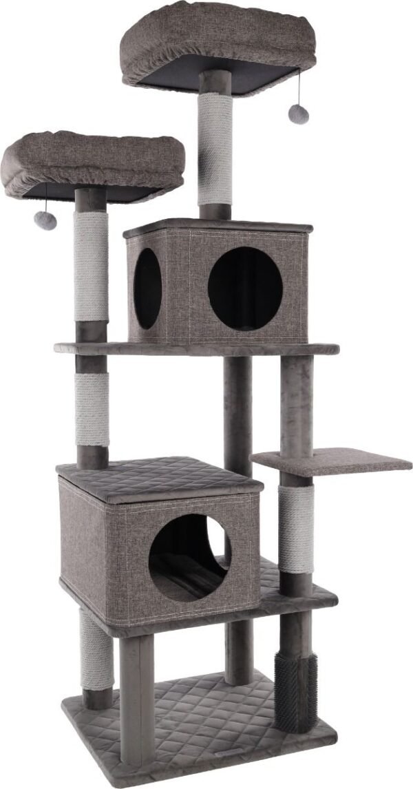 Flamingo: Aurora Grey Cat Scratching Tree 80x70x171cm