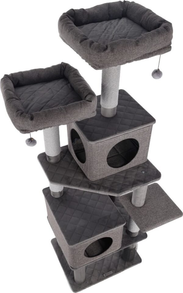 Flamingo: Aurora Grey Cat Scratching Tree 80x70x171cm - Image 3