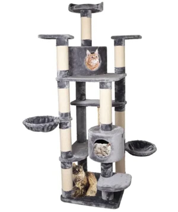 Flaming: Giganto Grey & White Cat Scratching Tree - Image 2