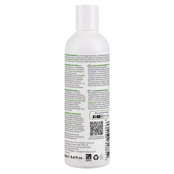 Animology: Essentials Aloe Vera Dog Shampoo 250ml - Image 2