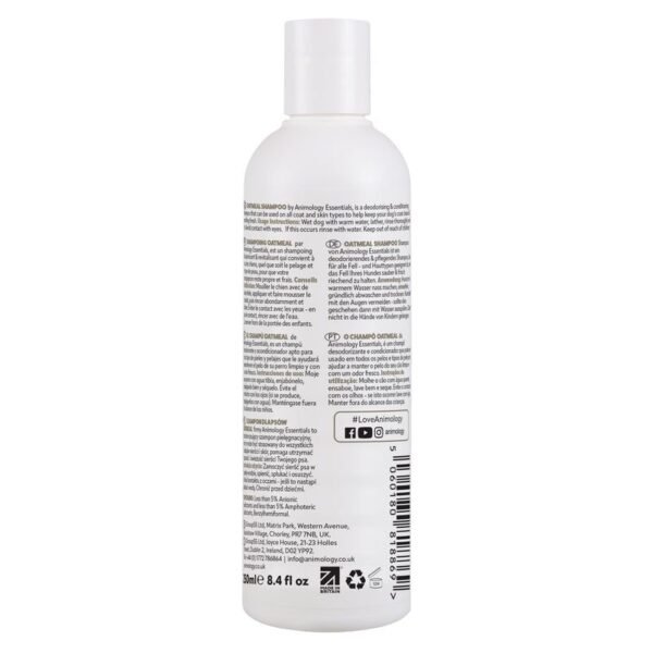 Animology: Essentials Oatmeal Dog Shampoo 250ml - Image 2