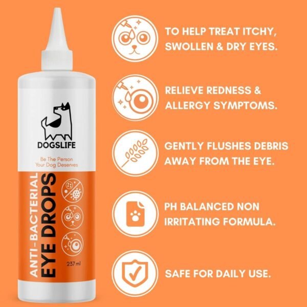 DogsLife: Anti-Bacterial Eye Drops Dog 237ml - Image 4