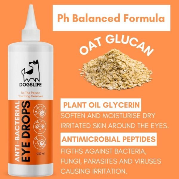 DogsLife: Anti-Bacterial Eye Drops Dog 237ml - Image 3