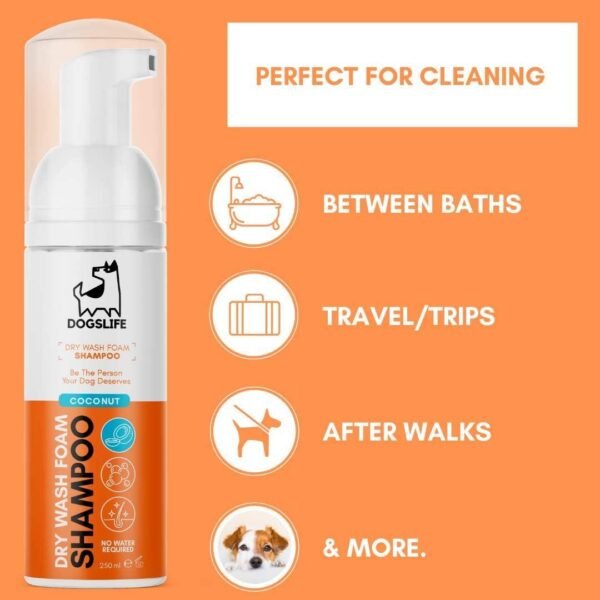DogsLife: Drywash Coconut Dog Shampoo 200ml - Image 3