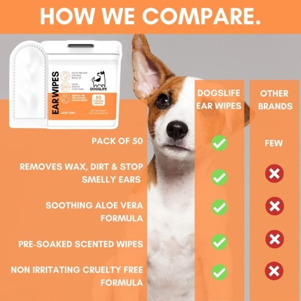 DogsLife: Ear Wipes Aloe Vera Dog 50pcs - Image 8