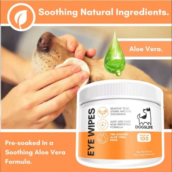 DogsLife: Eye Wipes Aloe Vera Dog 100pcs - Image 5
