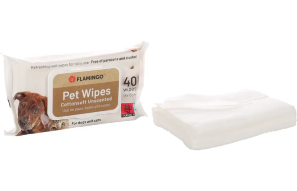 Flamingo: Reini Universal Unscented Cat & Dog Pet Wipes 40pcs - Image 2
